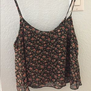 Floral flowy crop top